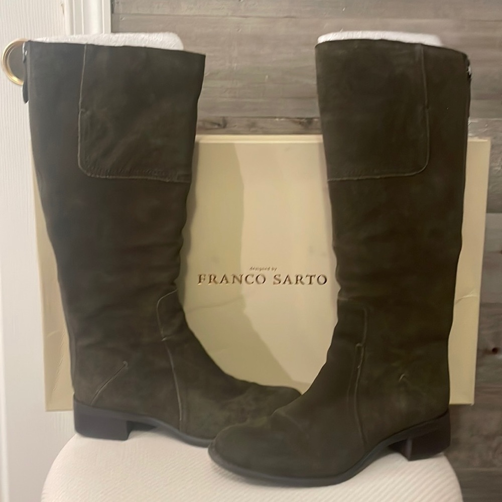 Franco Sarto. Christo Forest Glen Suede Boots. Brown Size 9